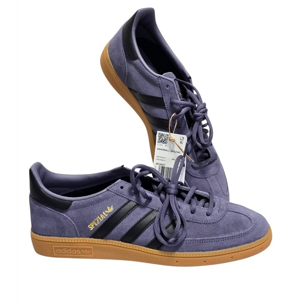 Adidas Handball Spezial Mens SZ 10 Violet Black Suede Gum Sole JR3847